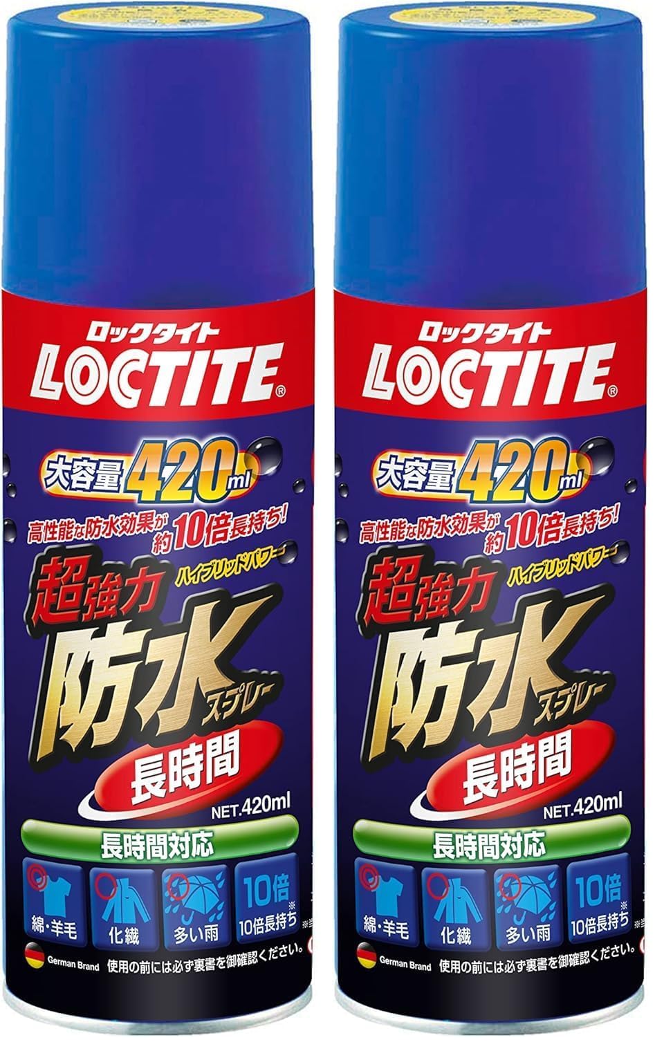 LOCTITE 超強力防水スプレー 長時間　420ml 10本セット Amazon.co.jp: LOCTITE(ロックタイト) 超強力防水スプレー 長時間